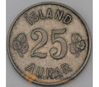 Монета Исландия 25 эйре 1965 КМ11 VF арт. 26985