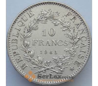 Монета Франция 10 франков 1965 КМ932 AU Серебро (J05.19) арт. 16281