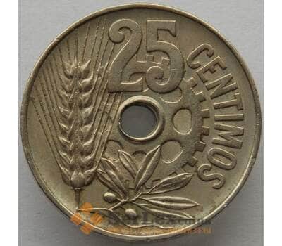Монета Испания 25 сентимо 1934 КМ751 XF (J05.19) арт. 15196