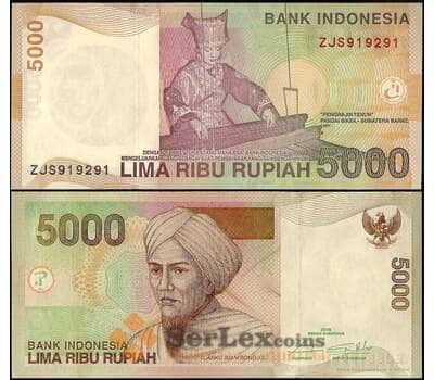 Банкнота Индонезия 5000 рупий 2016 Р142 UNC арт. 22091