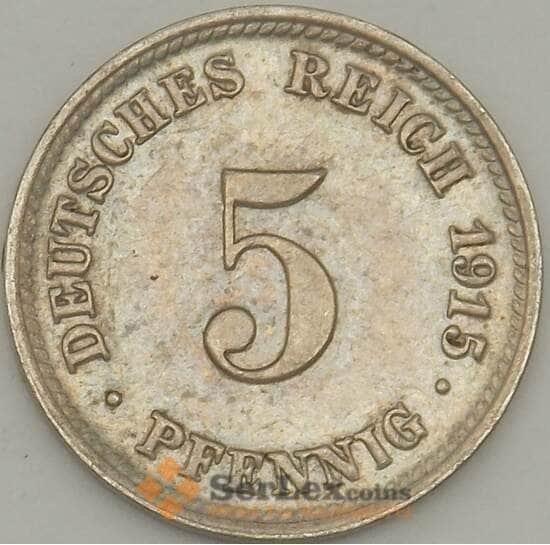 Германия 5 пфеннигов 1915 D КМ11 XF+ (n17.19) арт. 21618