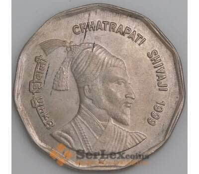 Индия монета 2 рупии 1999 КМ290 aUNC Чхатрапати Шиваджи арт. 47413