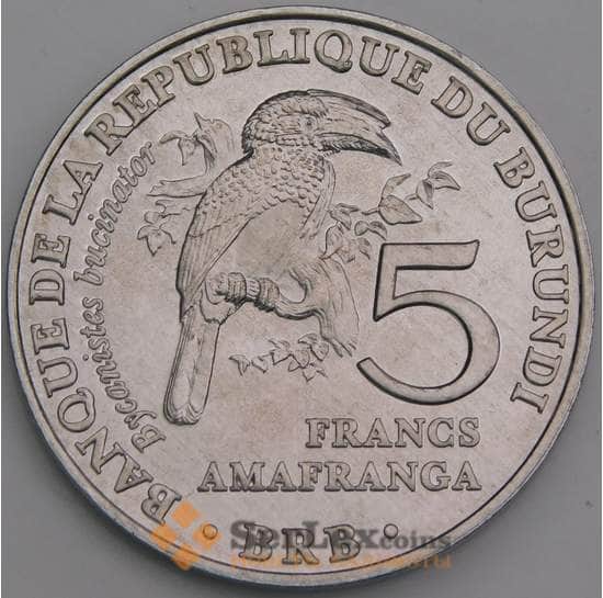 Бурунди 5 франков 2014  КМ28 UNC арт. 46380