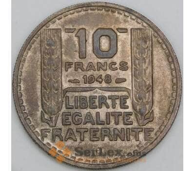 Франция 10 франков 1948 КМ909 "B" aUNC  арт. 56229