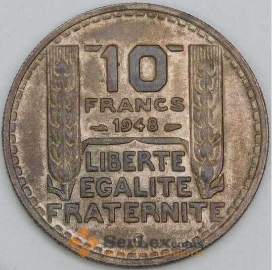 Франция 10 франков 1948 КМ909 "B" aUNC  арт. 56229