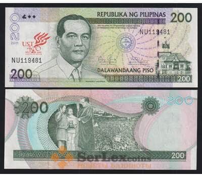 Филиппины 200 песо 2011 Р214 UNC 400 лет Университету Св. Фомы арт. 51944
