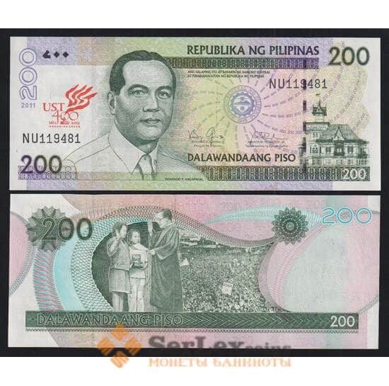 Филиппины 200 песо 2011 Р214 UNC 400 лет Университету Св. Фомы арт. 51944