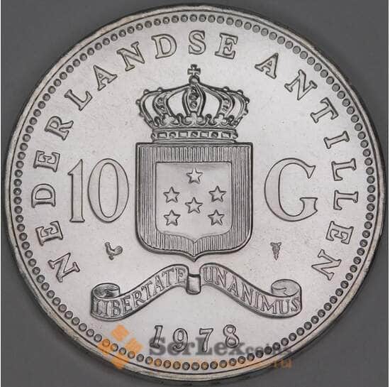 Нидерландские Антилы 10 гульденов 1978 КМ20 UNC  арт. 10094