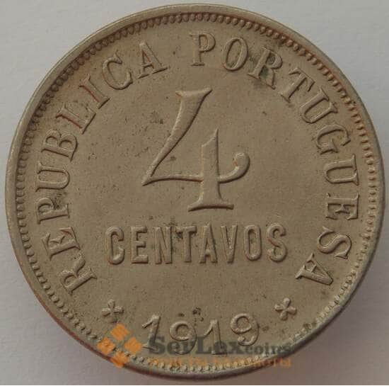 Португалия 4 сентаво 1919 КМ566 XF+ (J05.19) арт. 16633