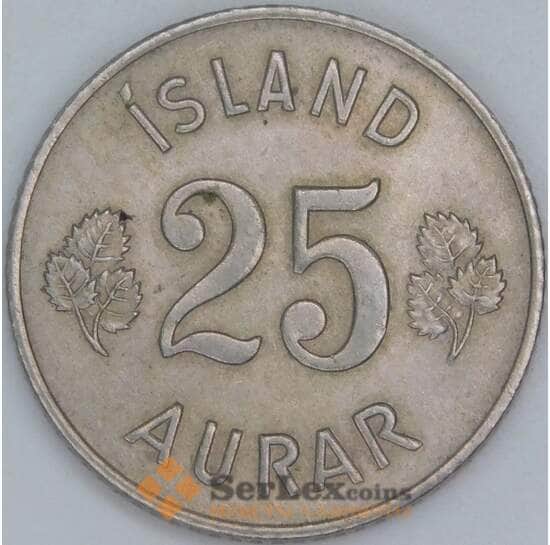 Исландия 25 эйре 1965 КМ11 AU арт. 56618