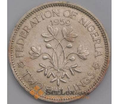 Нигерия монета 2 шиллинга 1959 КМ6 XF арт. 43505