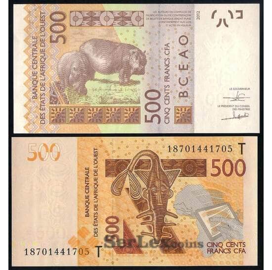 Того банкнота 500 франков 2012 Р819Т UNC арт. 38670