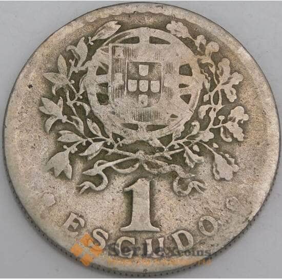 Португалия монета 1 эскудо 1927 КМ578 F арт. 47575