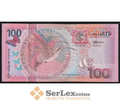 Суринам банкнота 100 гульденов 2000 Р149 UNC арт. 45047