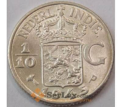 Монета Нидерландская Восточная Индия 1/10 гульдена 1945 P KМ318 UNC (J05.19) арт. 17779