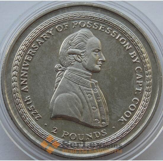 Южная Джорджия и Южные Сэндвичевы острова 2 фунта 2000 BU Капитан Кук арт. 13662 Южная Джорджия и Южные Сэндвичевы острова 2 фунта 2000 BU Капитан Кук арт. 13662