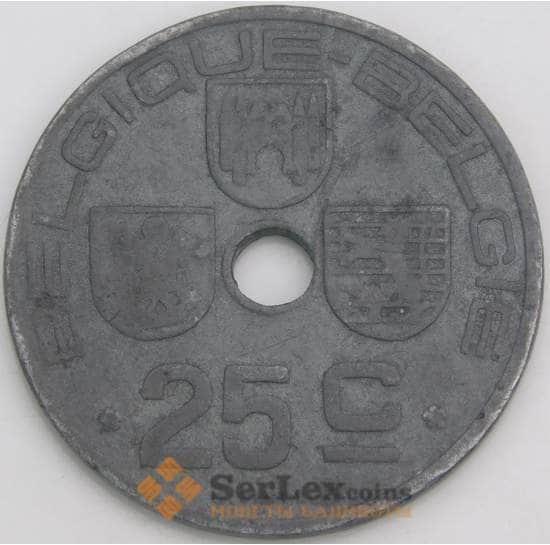 Бельгия 25 сантимов 1943 КМ132 ХF Belgique-Belgie арт. 46689