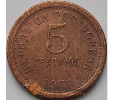 Монета Португалия 5 сентаво 1921 КМ569 VF арт. 8712