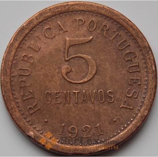 Португалия 5 сентаво 1921 КМ569 VF арт. 8712