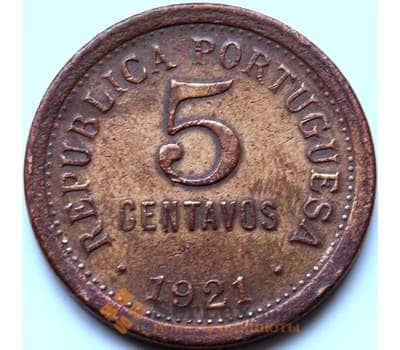 Монета Португалия 5 сентаво 1921 КМ569 VF арт. 8713