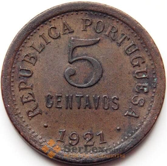Португалия 5 сентаво 1921 КМ569 VF арт. 8715