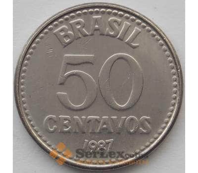 Монета Бразилия 50 сентаво 1987 КМ604 aUNC (J05.19) арт. 17615