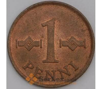 Финляндия монета 1 пенни 1963 КМ44 aUNC арт. 43965