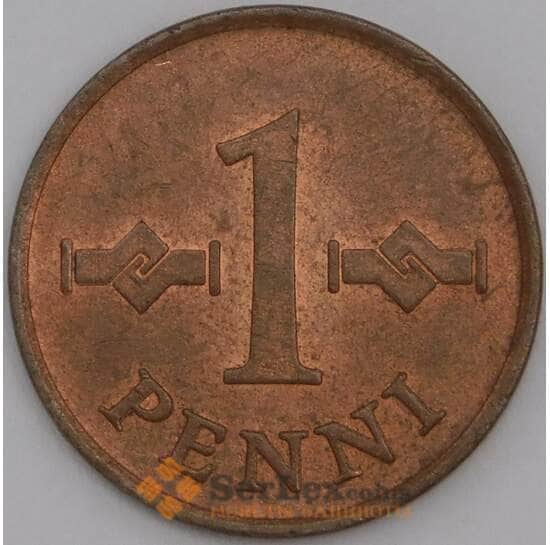 Финляндия монета 1 пенни 1963 КМ44 aUNC арт. 43965