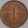 Финляндия монета 1 пенни 1963 КМ44 aUNC арт. 43965