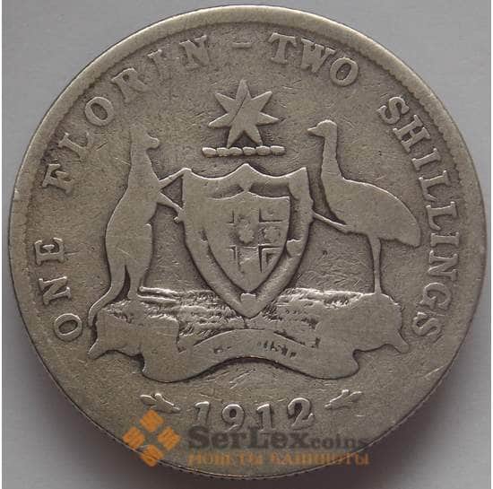 Австралия 1 флорин 1912 КМ27 F Серебро Георг V (J05.19) арт. 17217