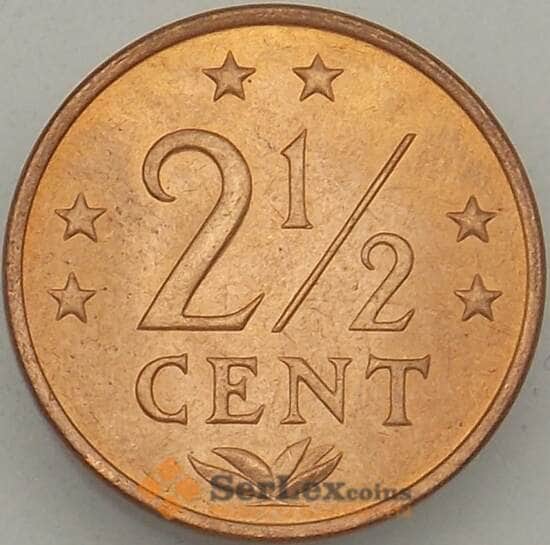 Нидерландские Антиллы 2 1/2 цента 1978 КМ9 UNC (J05.19) арт. 18178