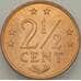 Монета Нидерландские Антиллы 2 1/2 цента 1978 КМ9 UNC (J05.19) арт. 18178