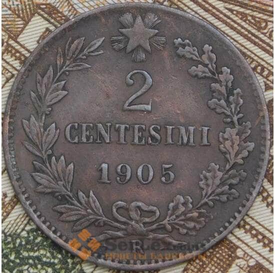 Италия 2 чентезимо 1905 КМ38 XF арт. 41738