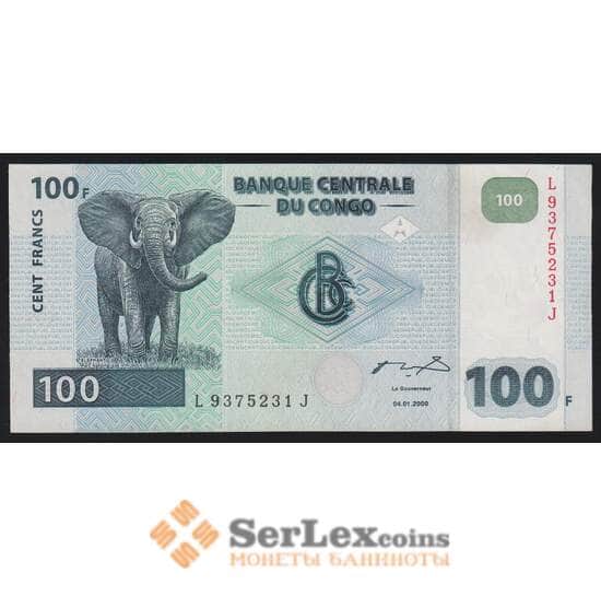 Конго 100 франков 2000 Р92а(1) aUNC печать G&D арт. 52816