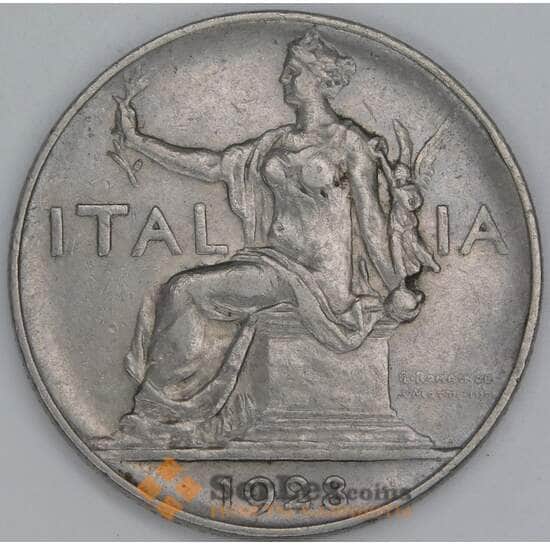 Италия 1 лира 1928 КМ62 XF арт. 56274