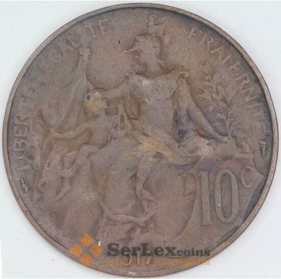 Франция 10 сантимов 1917 КМ843 F арт. 56996