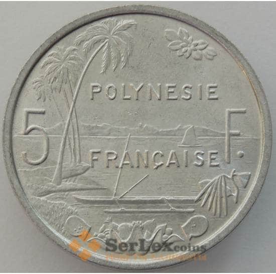 Французская Полинезия 5 франков 1965 КМ4 UNC (J05.19) арт. 16652