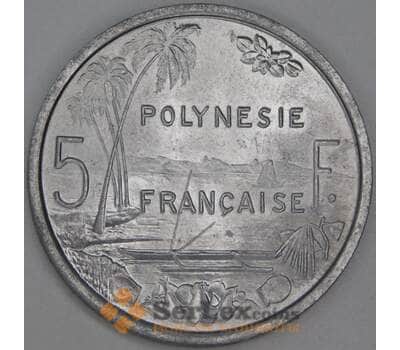 Монета Французская Полинезия 5 франков 1965 КМ4 UNC арт. 16652