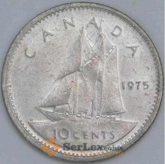 Канада 10 центов 1975 КМ77 VF арт. 56570 Канада 10 центов 1975 КМ77 VF арт. 56570