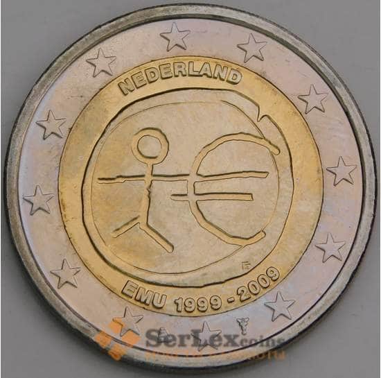 Нидерланды монета 2 евро 2009 КМ282 UNC 10 лет евро арт. 46763
