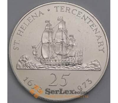 Монета Остров Святой Елены 25 пенсов 1973 КМ5а Корабль мультилот арт. 40258