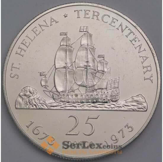 Остров Святой Елены 25 пенсов 1973 КМ5а Корабль мультилот арт. 40258