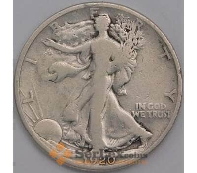 США монета коллкционная 1/2 1920 S КМ142 F арт. 43095