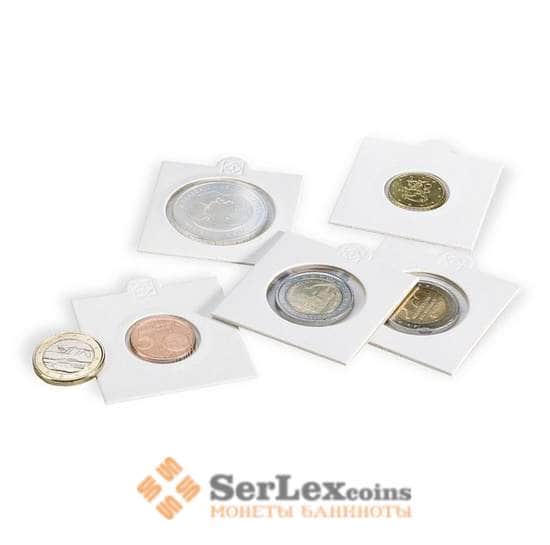 Холдеры для монет белые самоклеющиеся - 32.5 мм Leuchtturm арт. 23792