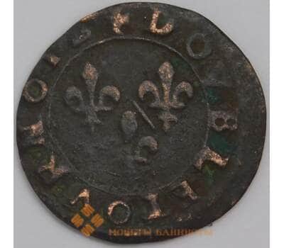 Франция Шато-Рено монета 2 денье ND (1603-1605) VG  арт. 43329