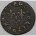 Франция Шато-Рено монета 2 денье ND (1603-1605) VG  арт. 43329