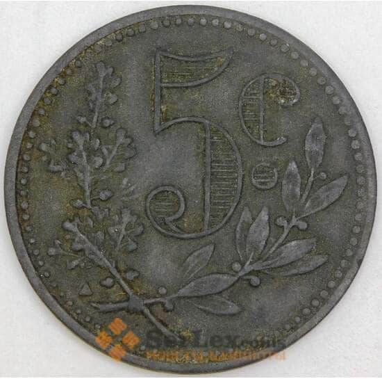 Алжир 5 сантимов 1917 TnA3 VF арт. 55142 Алжир 5 сантимов 1917 TnA3 VF арт. 55142