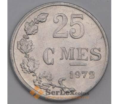 Монета Люксембург 25 сантимов 1972 КМ45a UNC арт. 39233