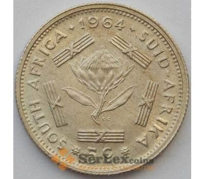 Монета Южная Африка ЮАР 5 центов 1964 КМ59 UNC Серебро (J05.19) арт. 16954