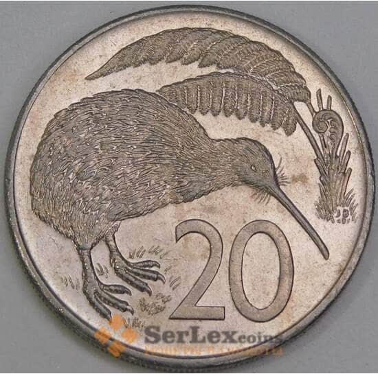 Новая Зеландия 20 центов 1982 КМ36 XF арт. 55012